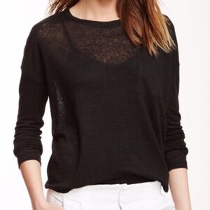 Vince Long Sleeve Linen Top